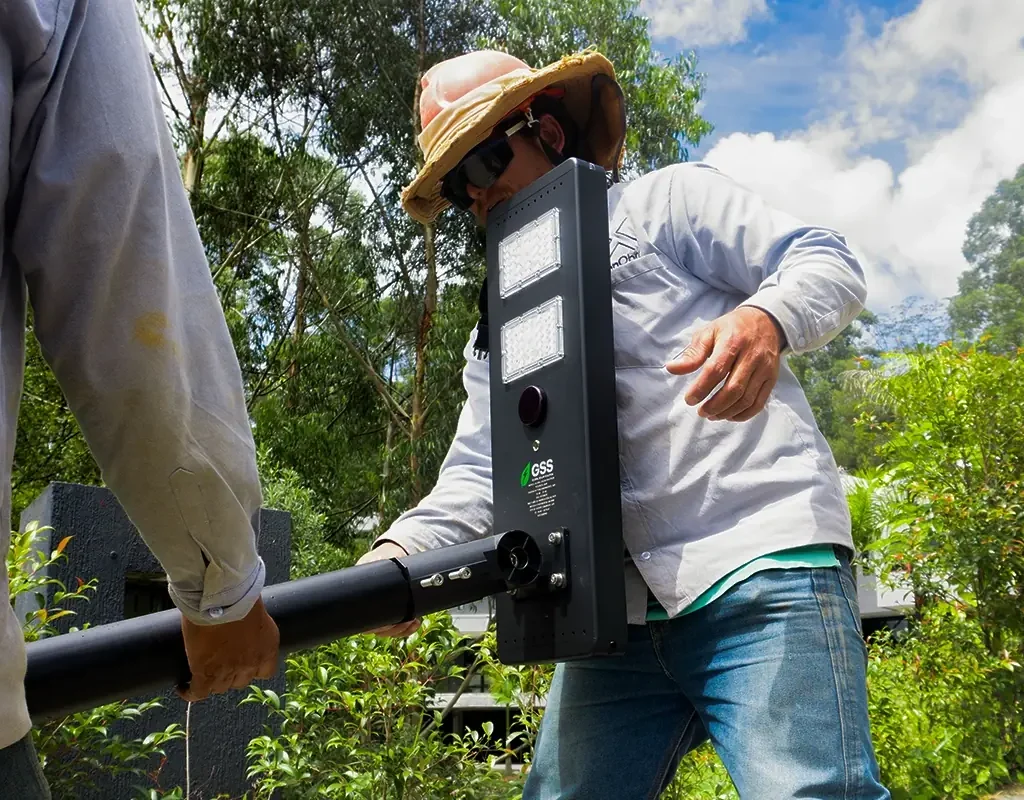 Instalación de lámpara solar